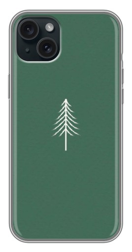 Силиконовый чехол с изображением "Белая елка" для iPhone 14 Plus