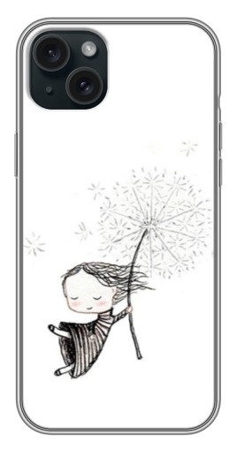 Чехол с картинкой "Девочка с одуванчиком" для iPhone 14 Plus