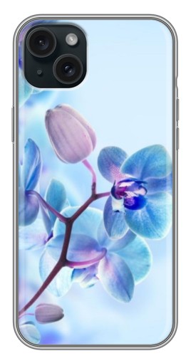 Чехол с печатью "Голубые орхидеи" для iPhone 14 Plus