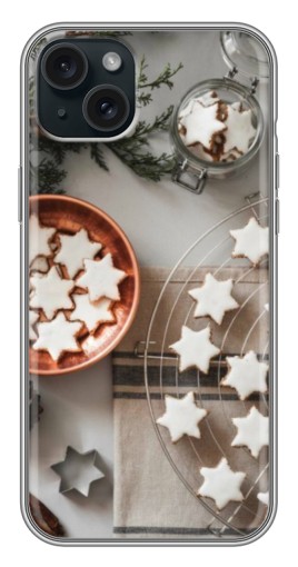 Силиконовый чехол с изображением "Имбирные звездочки" для iPhone 14 Plus