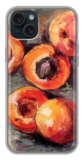 Чехол с картинкой "Картина персики" для iPhone 14 Plus