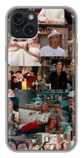 Силиконовый чехол с изображением "Коллаж Друзья " для iPhone 14 Plus