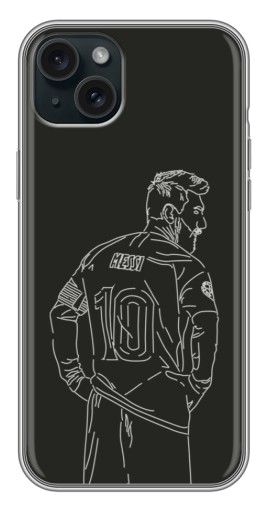 Силиконовый чехол с изображением "Контур Месси" для iPhone 14 Plus