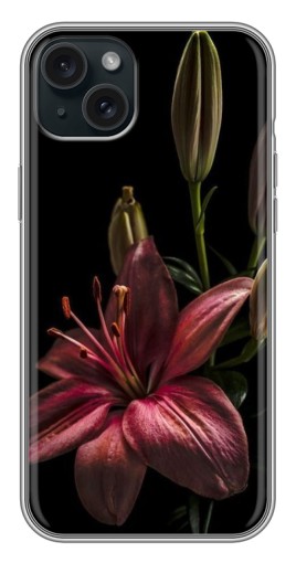 Чехол с печатью "Красная лилия " для iPhone 14 Plus