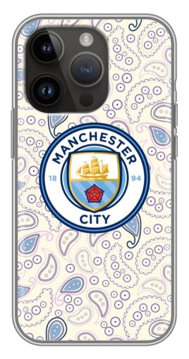 Силиконовый чехол с изображением "Эмблема Ман Сити" для iPhone 14 Pro Max