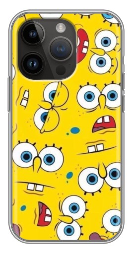 Чехол с печатью "Глаза Спанч-Боба" для iPhone 14 Pro Max
