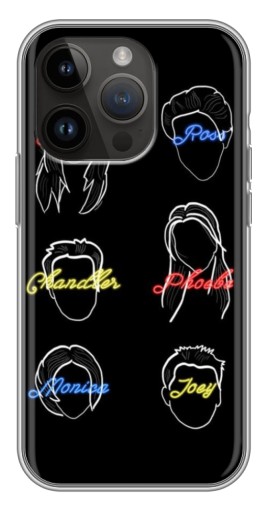 Силиконовый чехол с изображением "Имена Друзей" для iPhone 14 Pro Max
