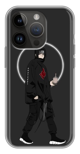 Чехол с принтом "Итачи с напитком" для iPhone 14 Pro Max