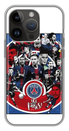 Силиконовый чехол с изображением "Команда PSG" для iPhone 14 Pro Max