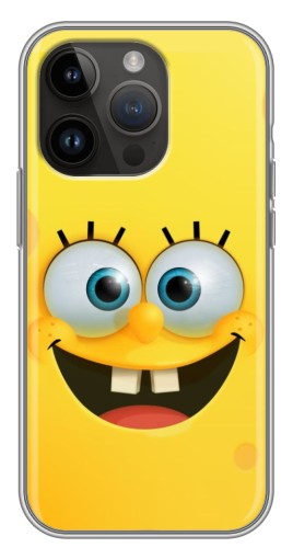 Силиконовый чехол с изображением "Квадратный Губка Боб" для iPhone 14 Pro Max