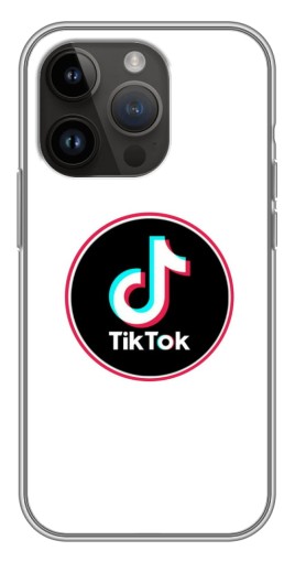 Силиконовый чехол с изображением "Лого Тик Ток" для iPhone 14 Pro Max