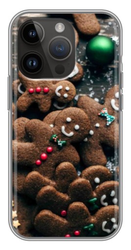 Чехол с печатью "Новогодние человечки" для iPhone 14 Pro Max