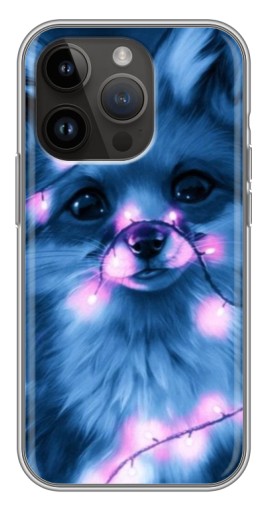 Чехол с картинкой "Синяя лисичка" для iPhone 14 Pro Max