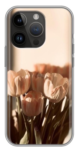 Чехол с картинкой "Тюльпаны на солнце" для iPhone 14 Pro Max