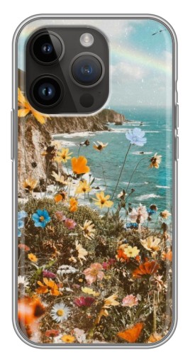Чехол с картинкой "Яркие полевые цветы" для iPhone 14 Pro Max