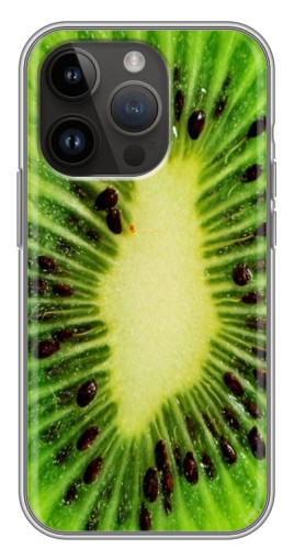 Силиконовый чехол с изображением "Яркий Киви" для iPhone 14 Pro Max
