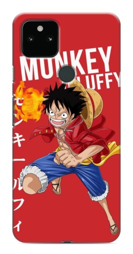 Чехол с картинкой "Атакующий D Luffy" для Google Pixel 5a 5G