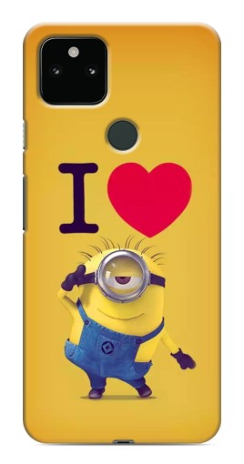 Силиконовый чехол с изображением "I Love Minion" для Google Pixel 5a 5G