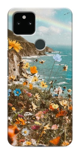 Чехол с картинкой "Яркие полевые цветы" для Google Pixel 5a 5G