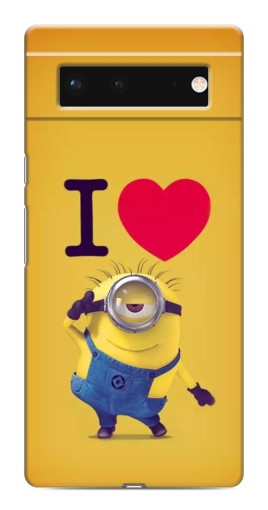 Чехол с принтом "I Love Minion" для Google Pixel 6