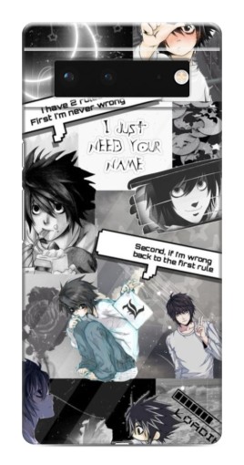 Силиконовый чехол с изображением "L - Death note" для Google Pixel 6