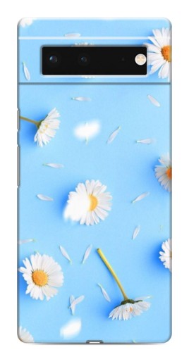 Силиконовый чехол с изображением "Ромашковый фон" для Google Pixel 6