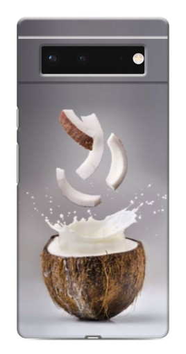Чехол с картинкой "Стакан кокоса" для Google Pixel 6