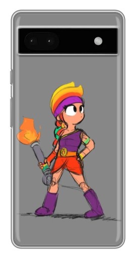 Чехол с печатью "Amber с факелом" для Google Pixel 6a
