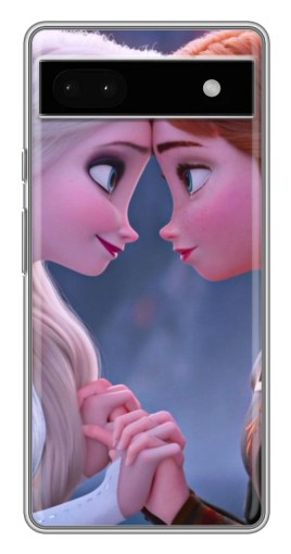 Чехол с картинкой "Анна и Ельза" для Google Pixel 6a
