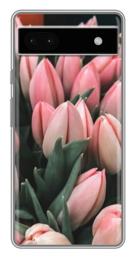 Чехол с картинкой "Букет тюльпанов" для Google Pixel 6a
