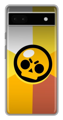 Чехол с принтом "Череп Бравл Старс" для Google Pixel 6a