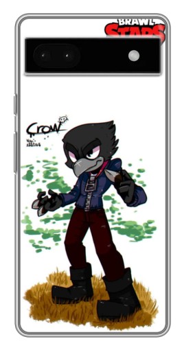Силиконовый чехол с изображением "Crow" для Google Pixel 6a