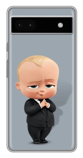 Чехол с картинкой "Деловой ребенок" для Google Pixel 6a
