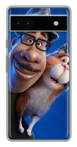 Чехол с картинкой "Джо и кот" для Google Pixel 6a
