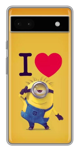 Чехол с картинкой "I Love Minion" для Google Pixel 6a