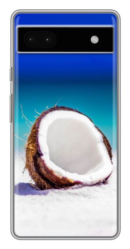 Чехол с принтом "Кокос на пляже" для Google Pixel 6a
