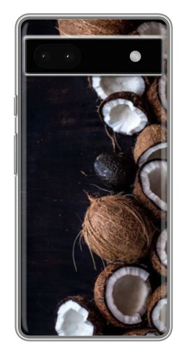 Силиконовый чехол с изображением "Кокосы на черном" для Google Pixel 6a