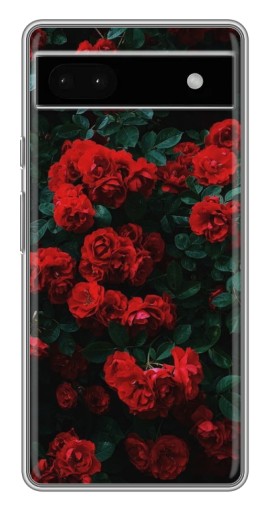 Чехол с принтом "Красные розы" для Google Pixel 6a