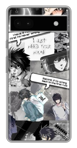 Силиконовый чехол с изображением "L - Death note" для Google Pixel 6a