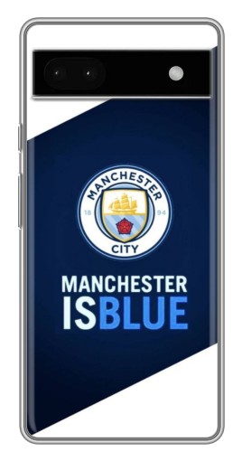 Силиконовый чехол с изображением "Manchester is Blue" для Google Pixel 6a