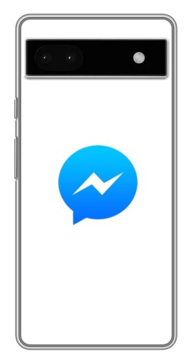Силиконовый чехол с изображением "messenger logo" для Google Pixel 6a