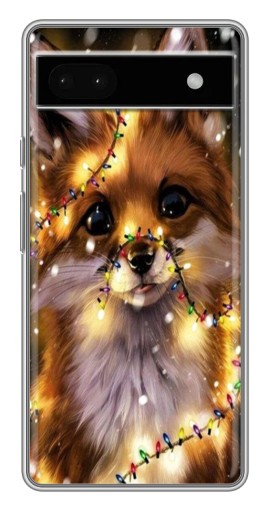 Чехол с печатью "Новогодний лесенок" для Google Pixel 6a