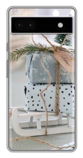 Чехол с принтом "Подарки на санках" для Google Pixel 6a