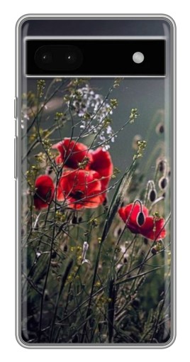 Чехол с печатью "Поле цветов" для Google Pixel 6a