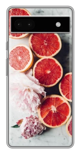 Силиконовый чехол с изображением "Половинки грейпфрутов" для Google Pixel 6a