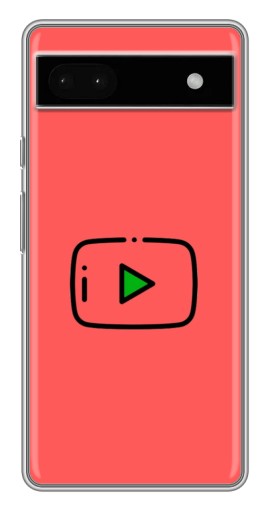 Силиконовый чехол с изображением "Рисованная кнопка" для Google Pixel 6a