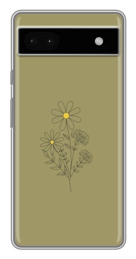 Силиконовый чехол с изображением "Рисунок ромашка" для Google Pixel 6a