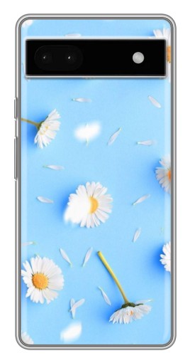 Силиконовый чехол с изображением "Ромашковый фон" для Google Pixel 6a