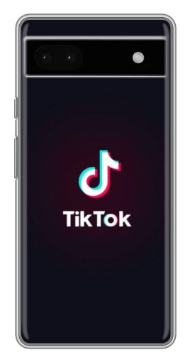 Силиконовый чехол с изображением "TikTok темный" для Google Pixel 6a