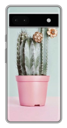 Чехол с принтом "Цветущий кактус" для Google Pixel 6a